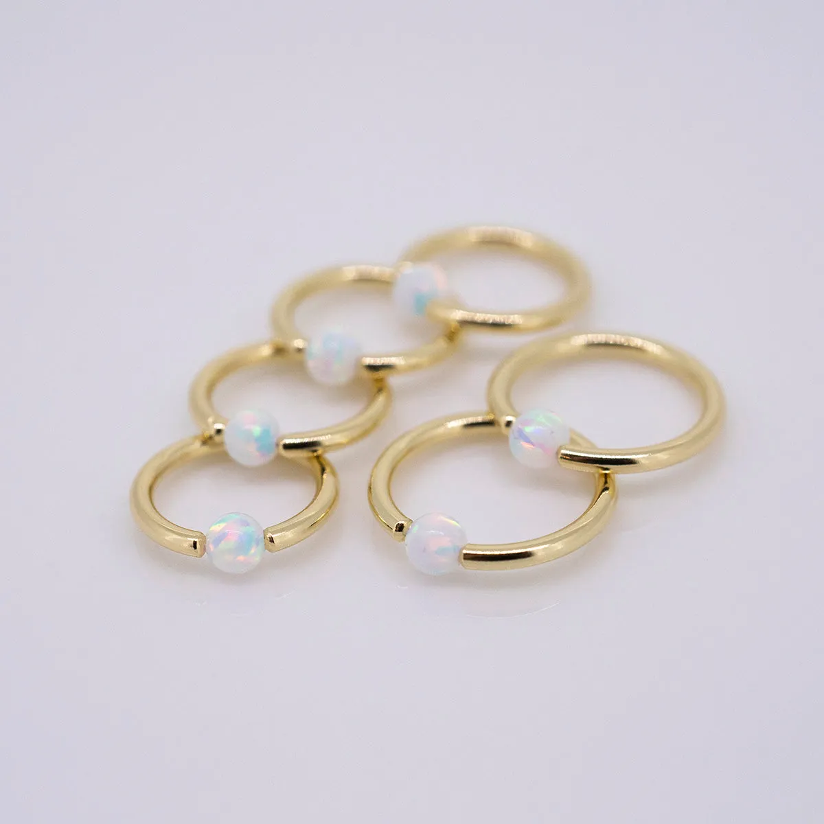 18k Gold Captive Opal Ring