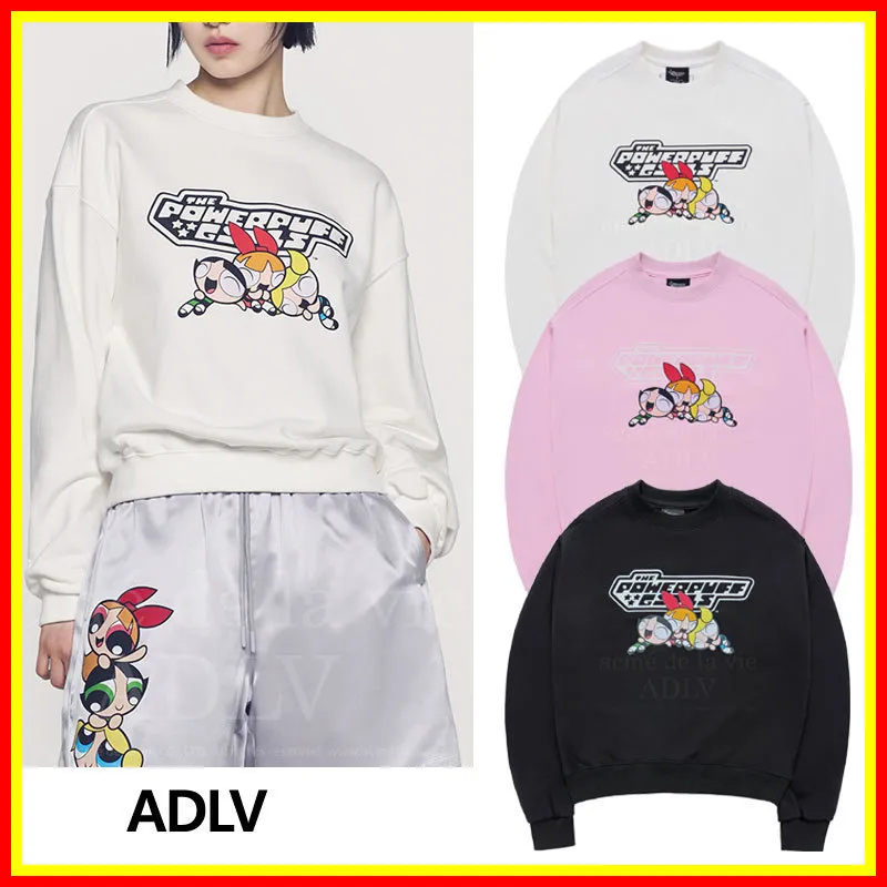 acme de la vie  |Street Style U-Neck Cotton Logo Hoodies & Sweatshirts