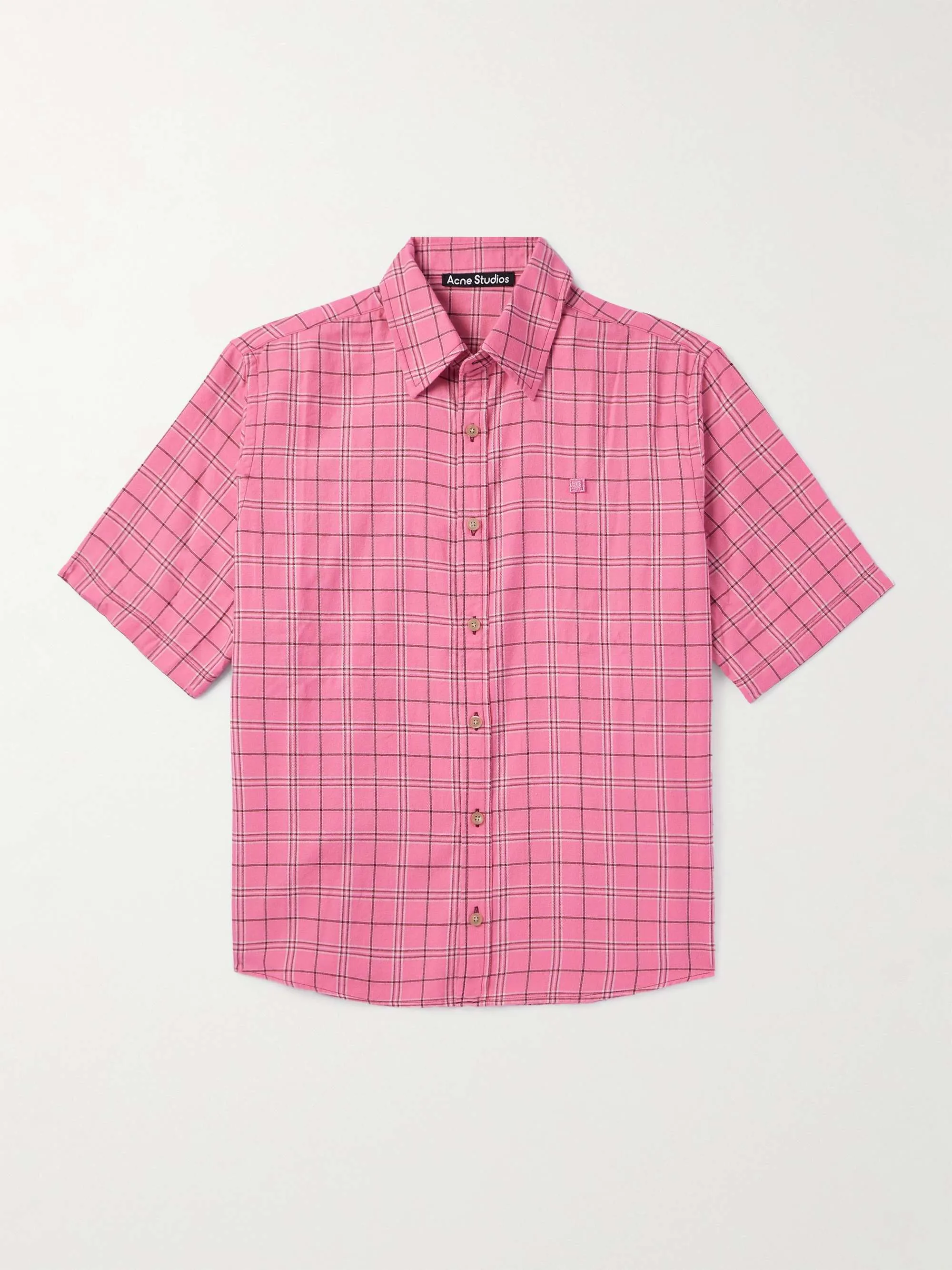 Acne Studios  |Button-down Glen Patterns Unisex Street Style Cotton