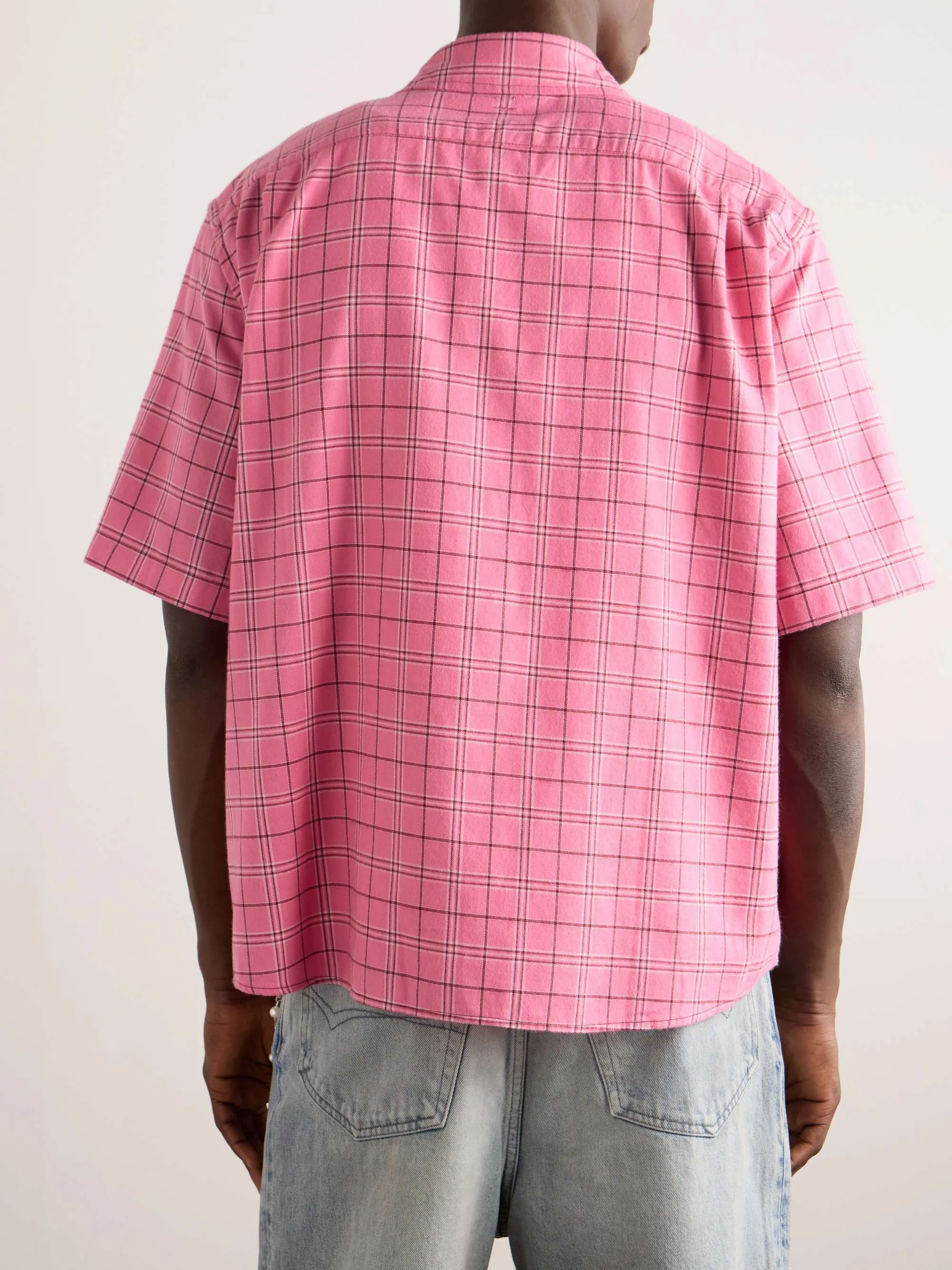 Acne Studios  |Button-down Glen Patterns Unisex Street Style Cotton