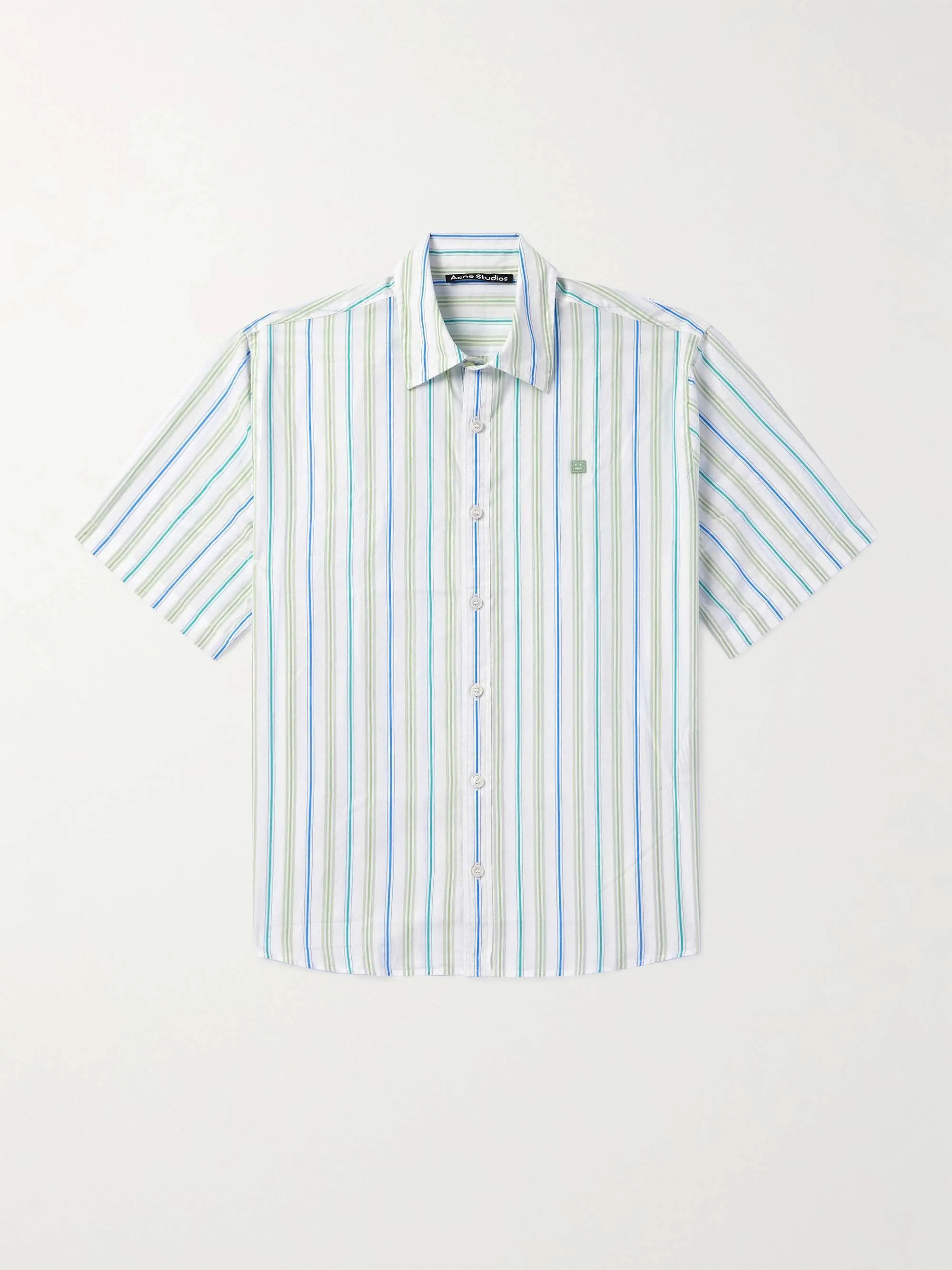 Acne Studios  |Button-down Stripes Unisex Street Style Cotton Short Sleeves