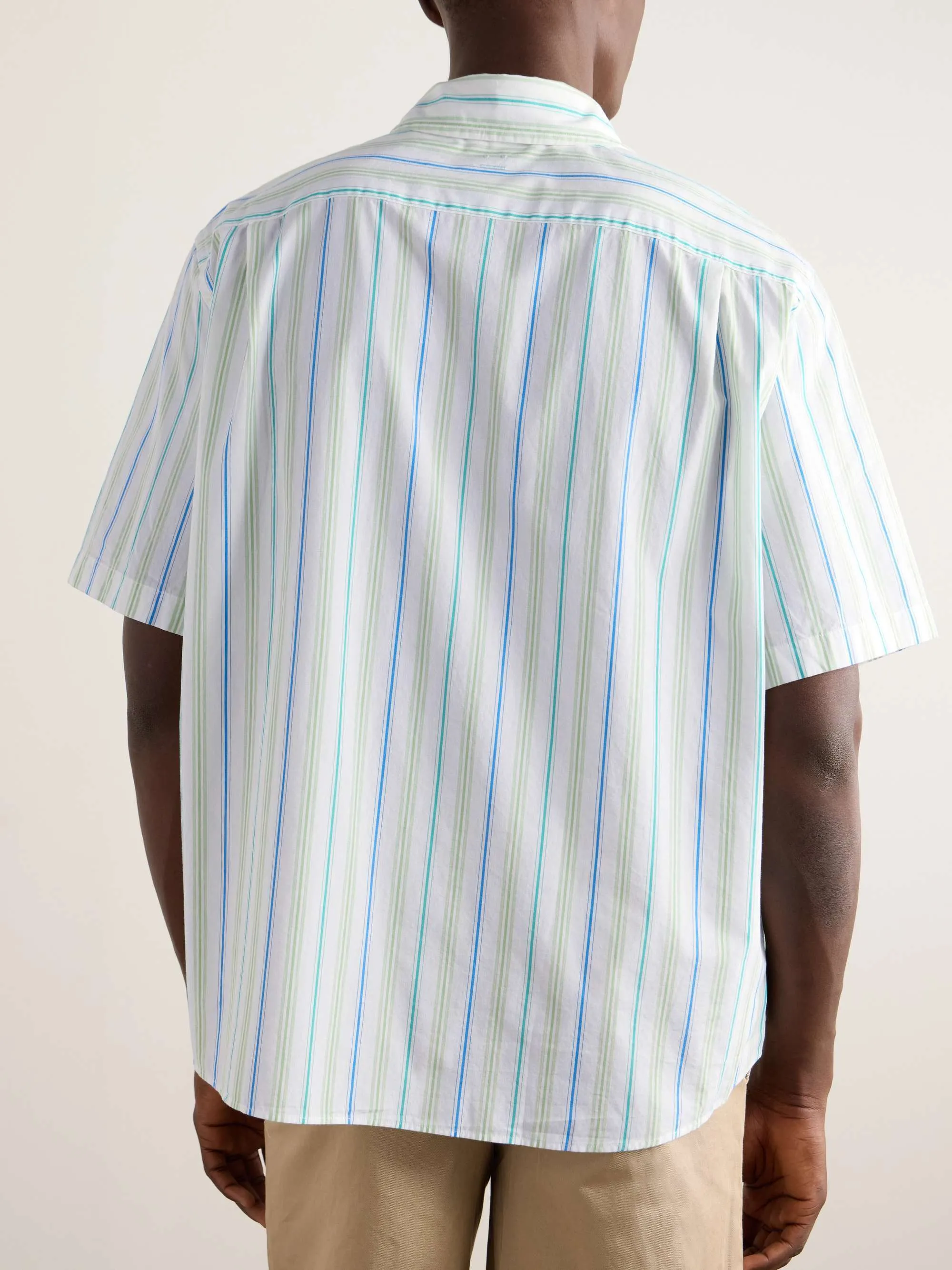 Acne Studios  |Button-down Stripes Unisex Street Style Cotton Short Sleeves