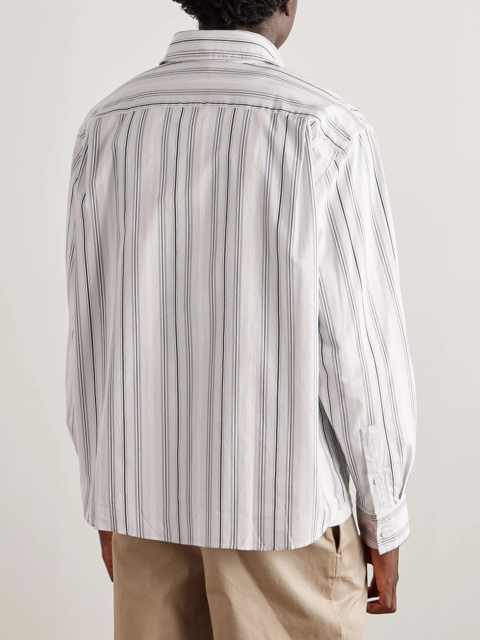 Acne Studios  |Button-down Stripes Unisex Street Style Long Sleeves Cotton