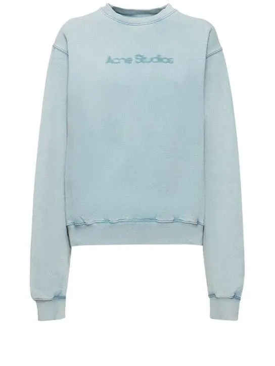 Acne Studios  |Crew Neck Sweat Street Style Long Sleeves Plain Cotton Logo