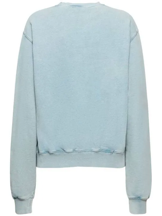 Acne Studios  |Crew Neck Sweat Street Style Long Sleeves Plain Cotton Logo