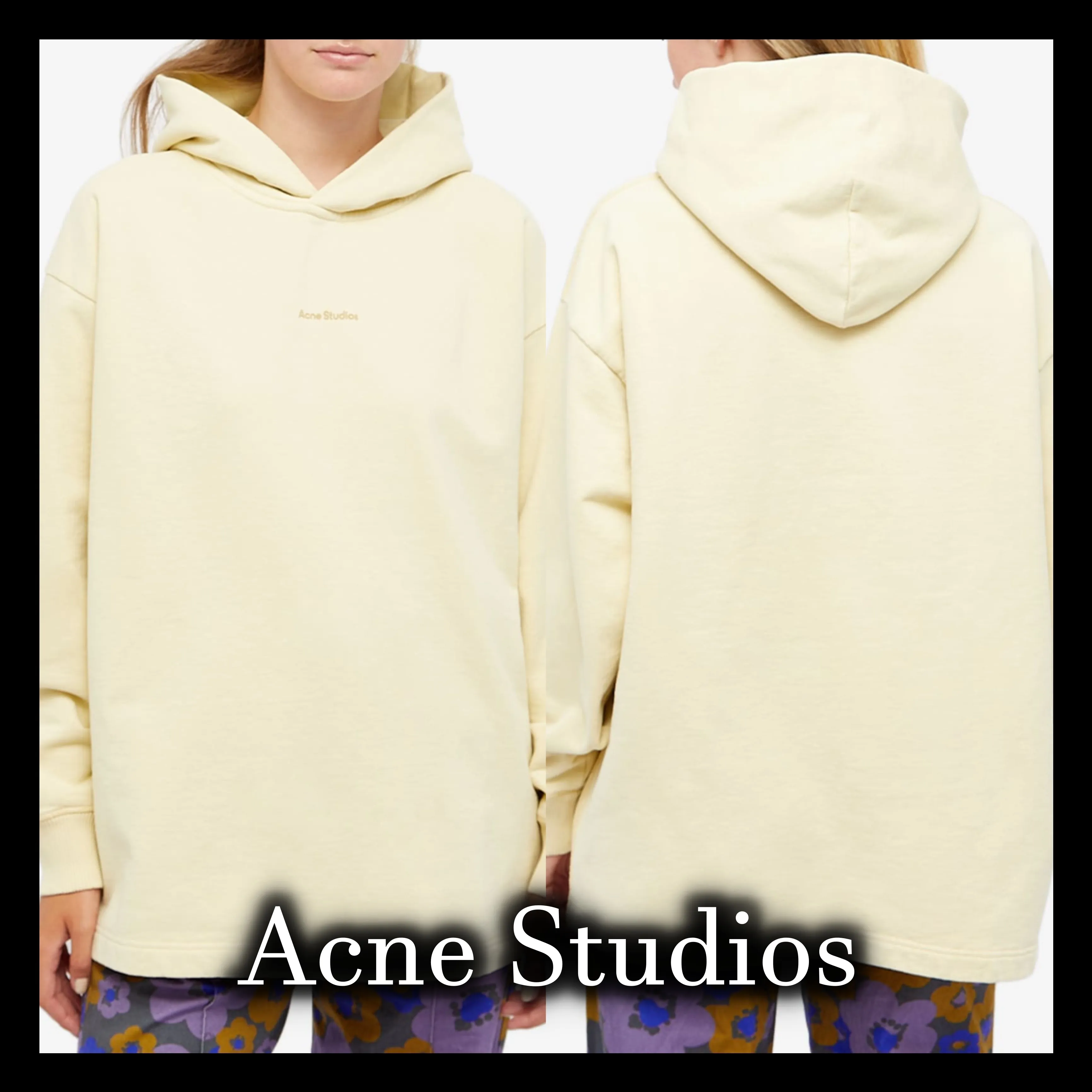 Acne Studios  |Sweat Street Style Long Sleeves Plain Cotton Oversized Logo