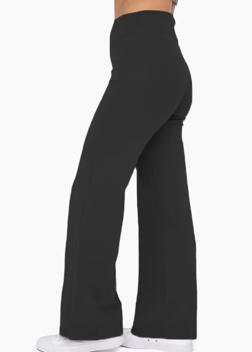 Active Ribbed Wide Leg Pants - 2 Colors!