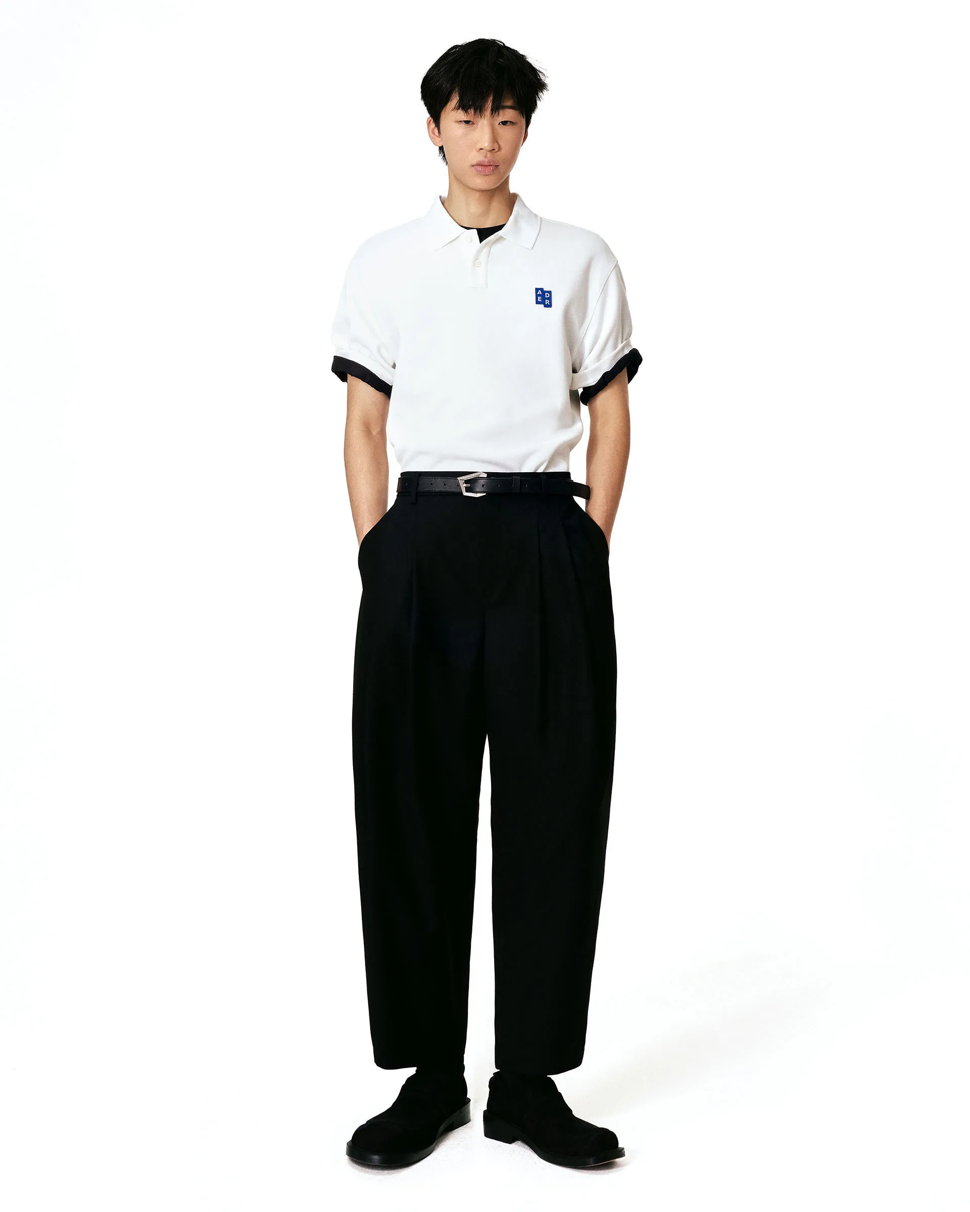 ADERERROR  |Button-down Unisex Street Style Plain Cotton Short Sleeves