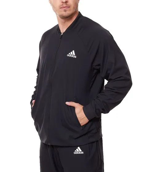 adidas Stretch Woven Jacket Men s Tennis Jacket Training Jacket H67151 Black