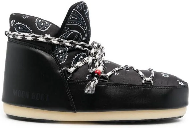 Alanui bandana-print snow boots Black