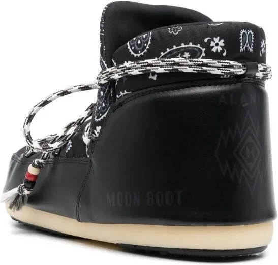 Alanui bandana-print snow boots Black