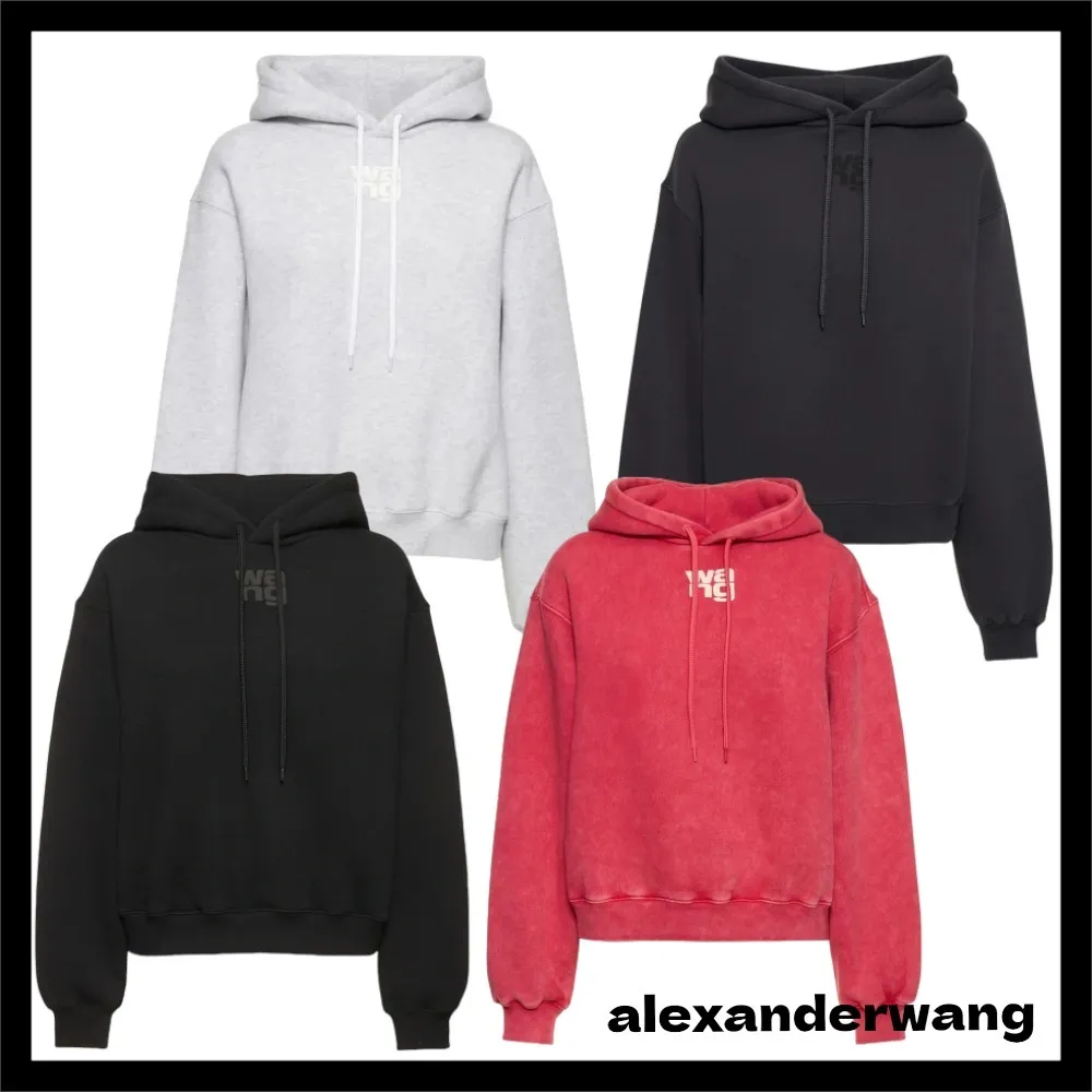 Alexander Wang  |Unisex Blended Fabrics Street Style Long Sleeves Plain