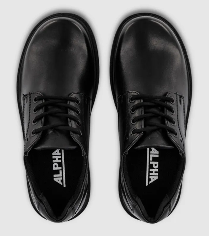 alpha riley senior boys school shoes