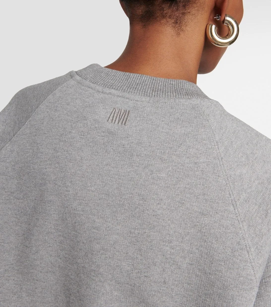 AMI PARIS  |Unisex Street Style Long Sleeves Cotton Oversized Logo