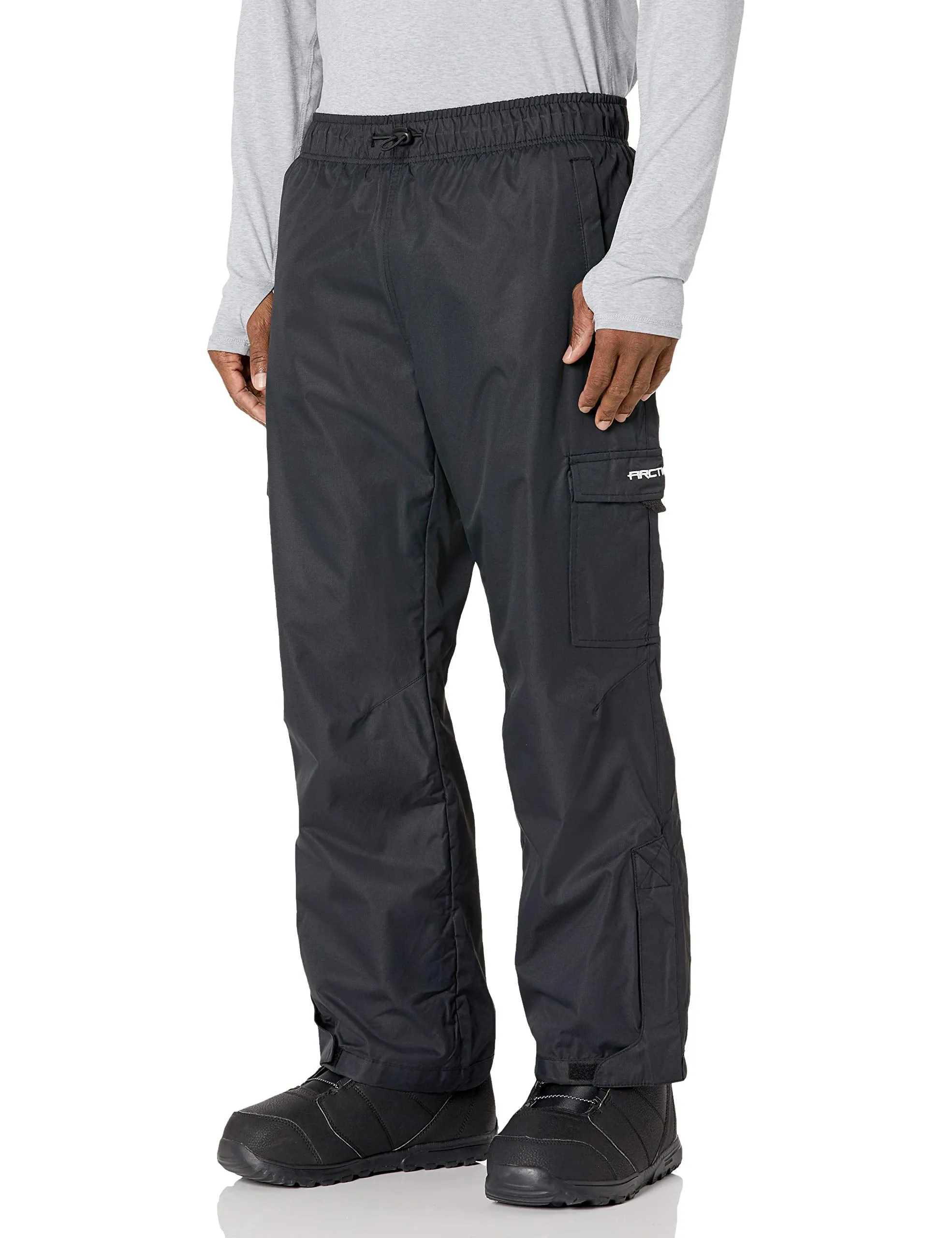 Arctix Men's Sentinel Pull Over Fleece-Lined Cargo Snow Pants (Black, XX-Large/34 Inseam)