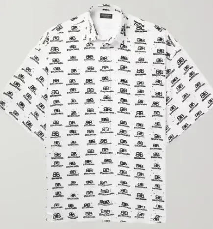 BALENCIAGA  |Button-down Monogram Unisex Street Style Short Sleeves