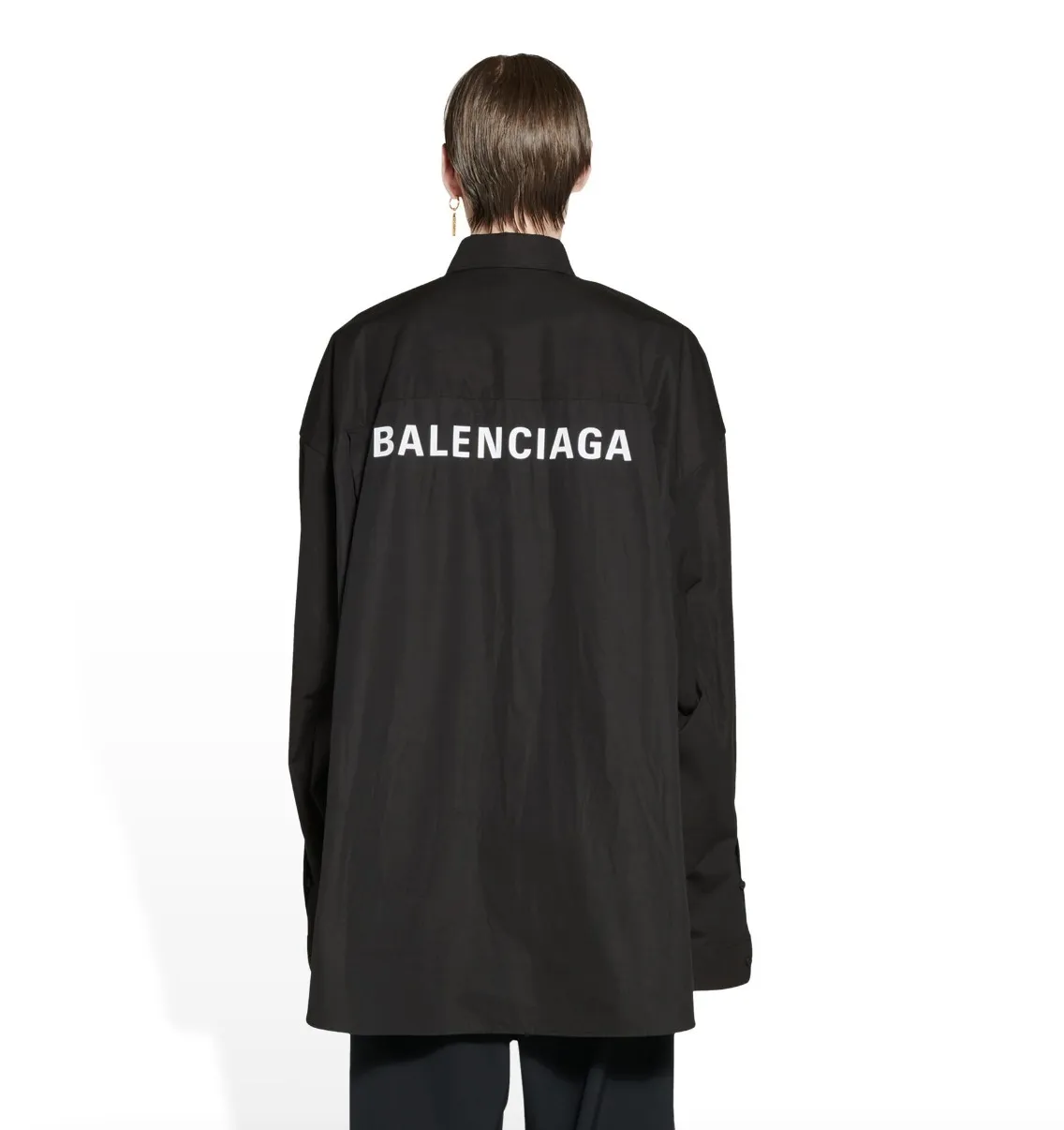 BALENCIAGA  |Button-down Unisex Blended Fabrics Street Style Long Sleeves