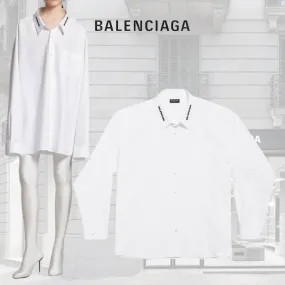 BALENCIAGA  |Button-down Unisex Street Style Long Sleeves Plain Cotton