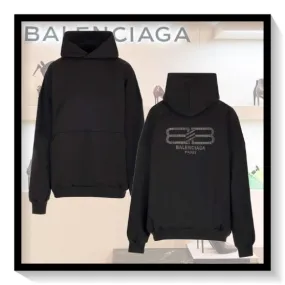 BALENCIAGA  |Street Style Long Sleeves Plain Cotton Medium Oversized Logo