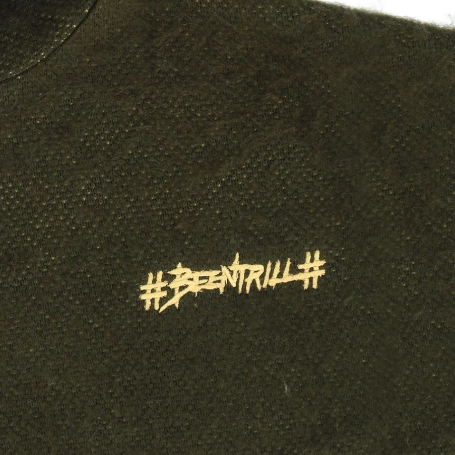 BEEN TRILL  |[BEENTRILL]★PAINTING HASHTAG OVERFIT HOODED KNIT