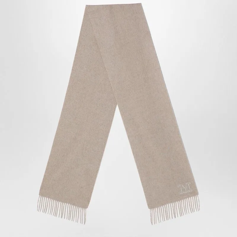 Beige cashmere scarf