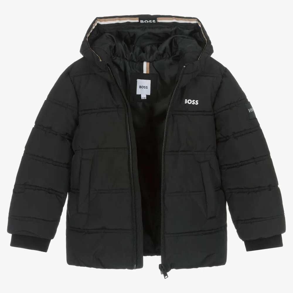 Boys Black Puffer Jacket