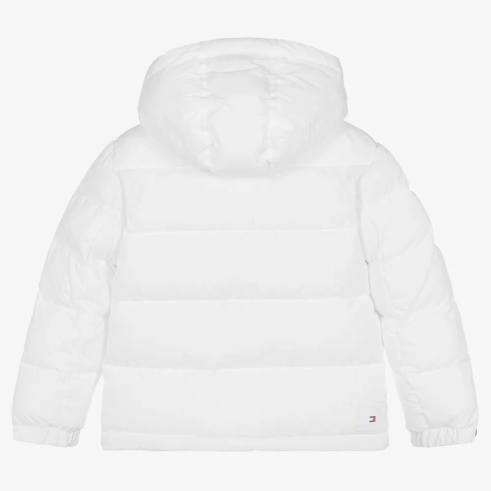 Boys White Puffer Jacket