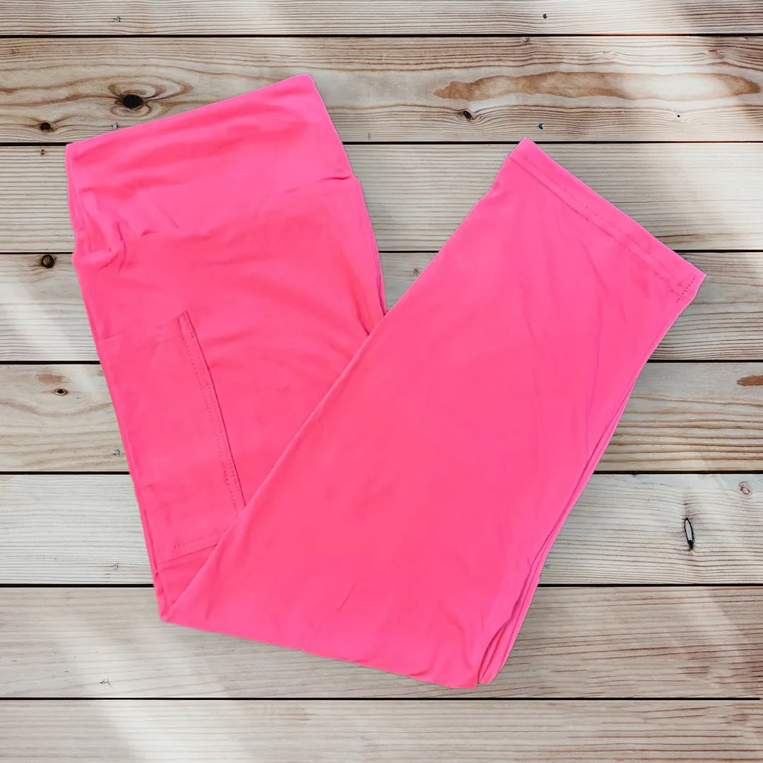 Bright Pink with Side Pocket Leggings