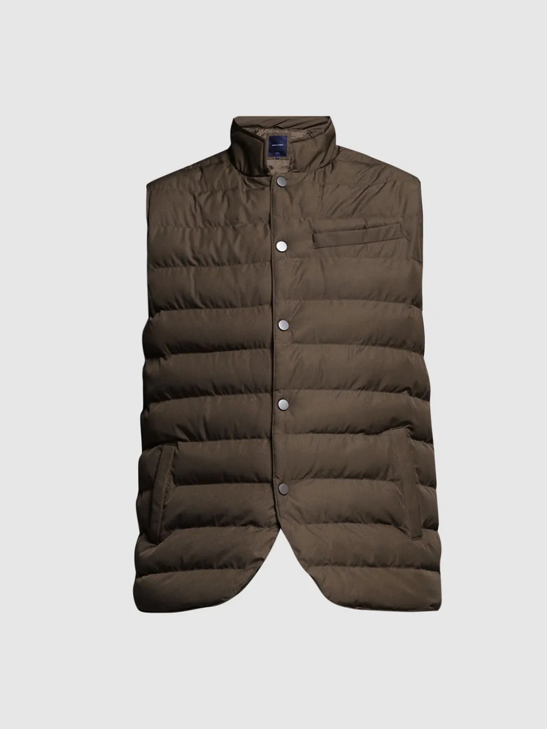 BROWN VEST PUFFER JACKET