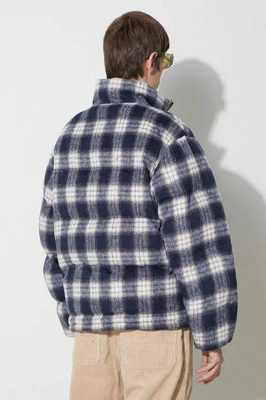 Butter Goods reversible jacket Reversible Plaid Puffer Jacket men's navy blue color BGQ423D12703