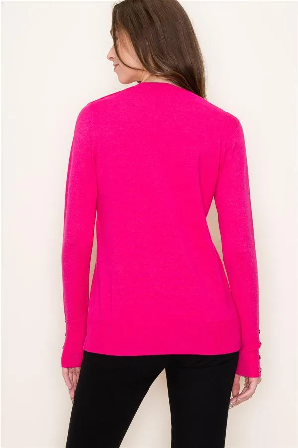 Button Sleeve Classic Crew necks - 4 Colors!