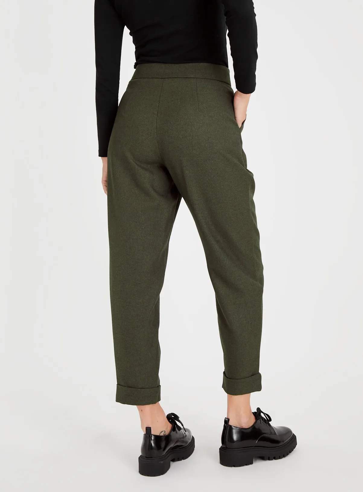 Buy Khaki Tapered Trousers 10R | Trousers | Tu