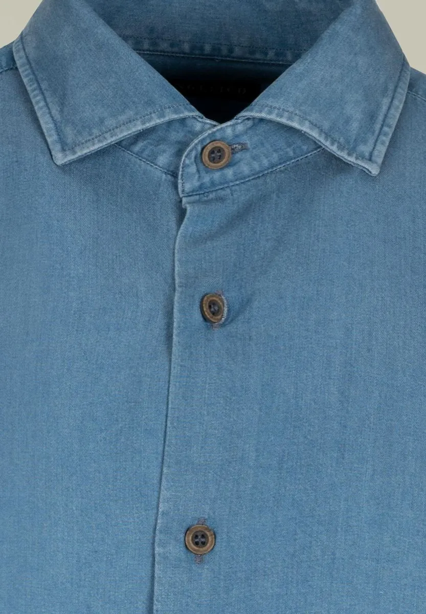 Camicia jeans delavè francese custom