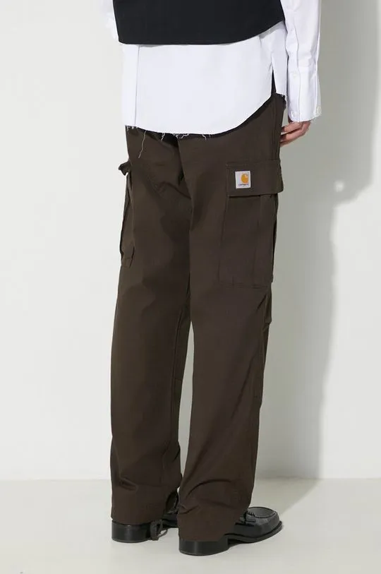 Carhartt WIP trousers Regular Cargo Pant men's brown color I032467.4702