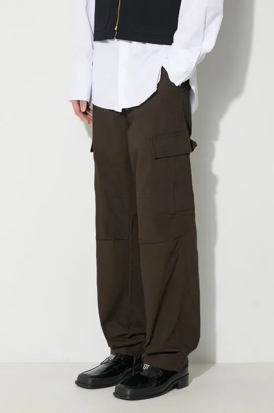 Carhartt WIP trousers Regular Cargo Pant men's brown color I032467.4702