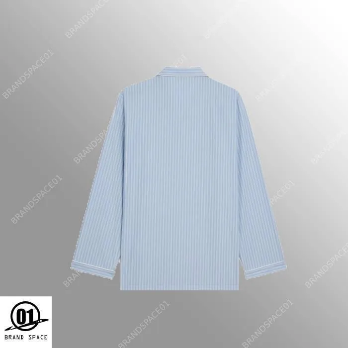 CELINE  |Button-down Stripes Unisex Street Style Long Sleeves Cotton