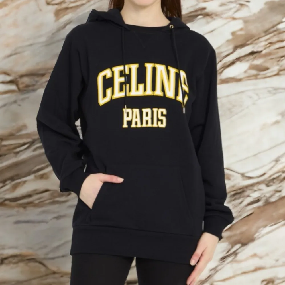 CELINE  |Street Style Long Sleeves Plain Cotton Oversized Logo