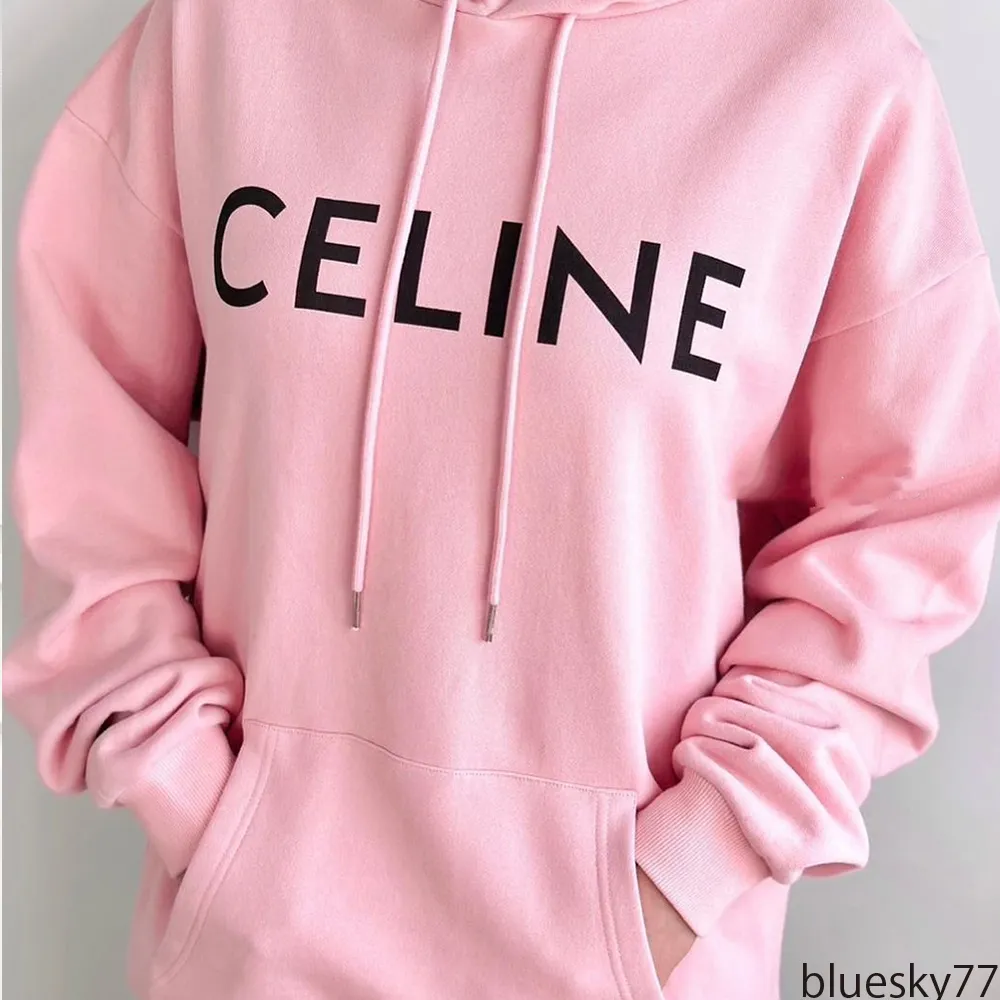 CELINE  |Unisex Street Style Long Sleeves Plain Cotton Fringes