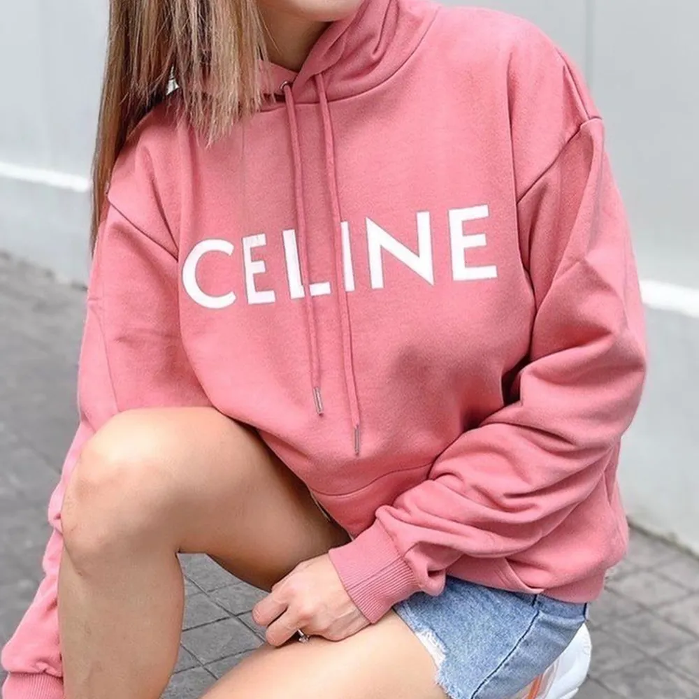 CELINE  |Unisex Street Style Long Sleeves Plain Cotton Fringes