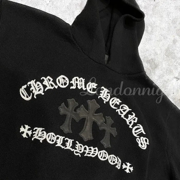 CHROME HEARTS  |Unisex Cashmere Blended Fabrics Street Style Long Sleeves