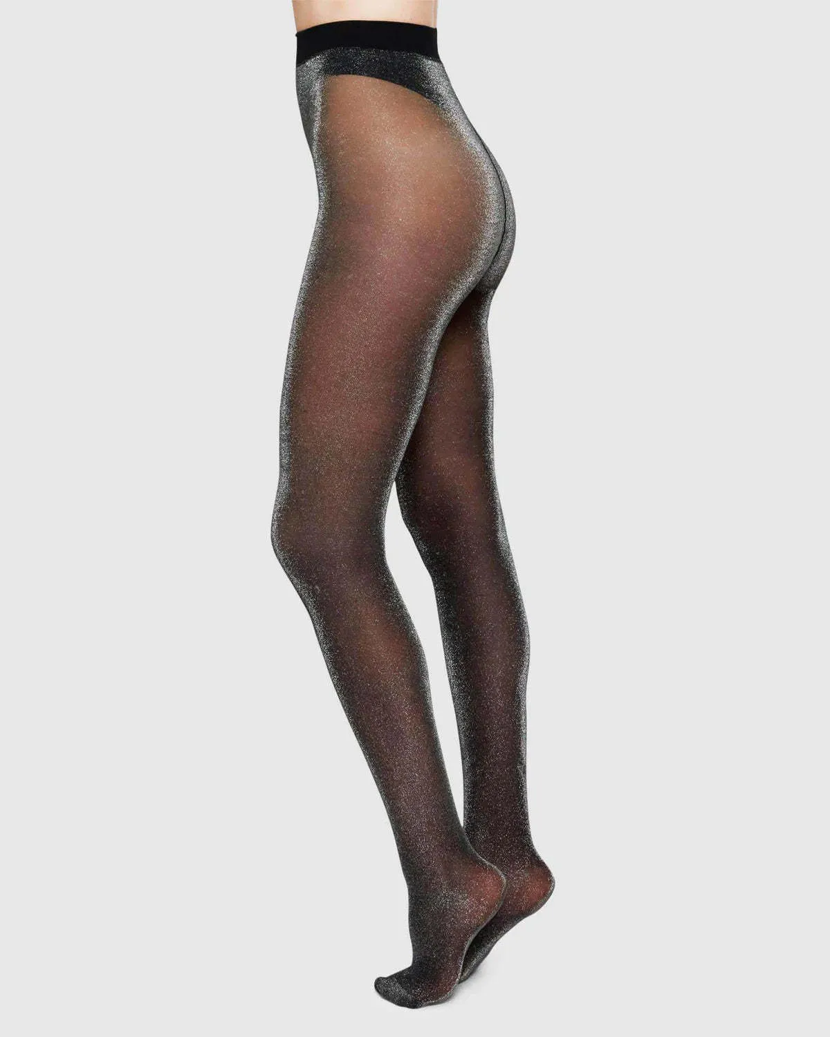 COLLANT BRILLANT TORA Tights - NOIR/ARGENT