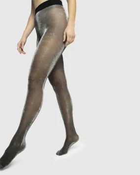 COLLANT BRILLANT TORA Tights - NOIR/ARGENT