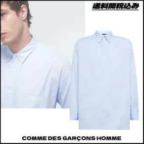 COMME des GARCONS  |Button-down Unisex Street Style Long Sleeves Plain Cotton