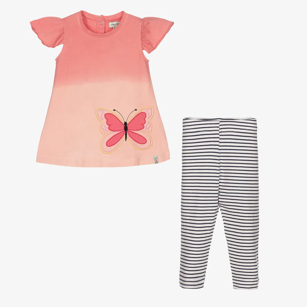 Cotton Dress & Leggings Set