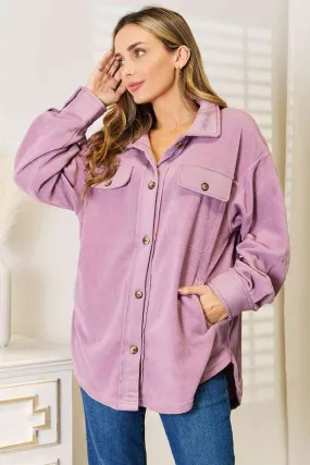 Cozy Girl Full Size Button Down Shacket