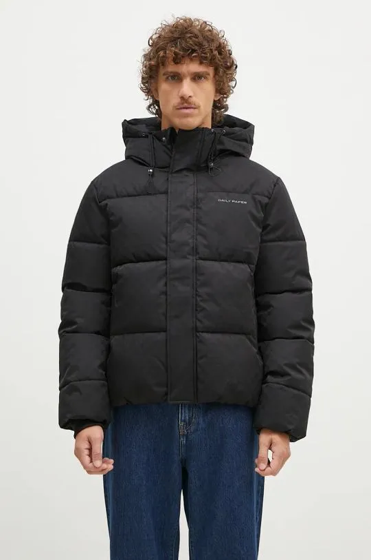 Daily Paper jacket Monogram Puffer Jacket men's black color 1000119