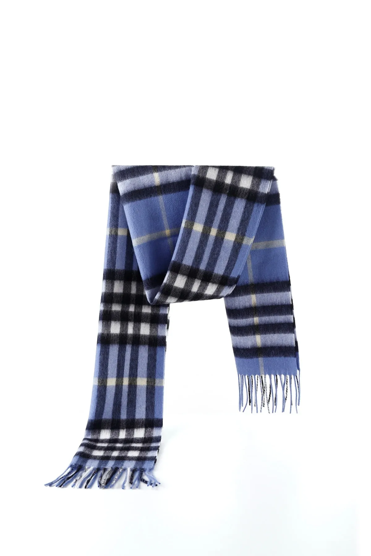 DC Milan Blue Check Lambswool Scarf