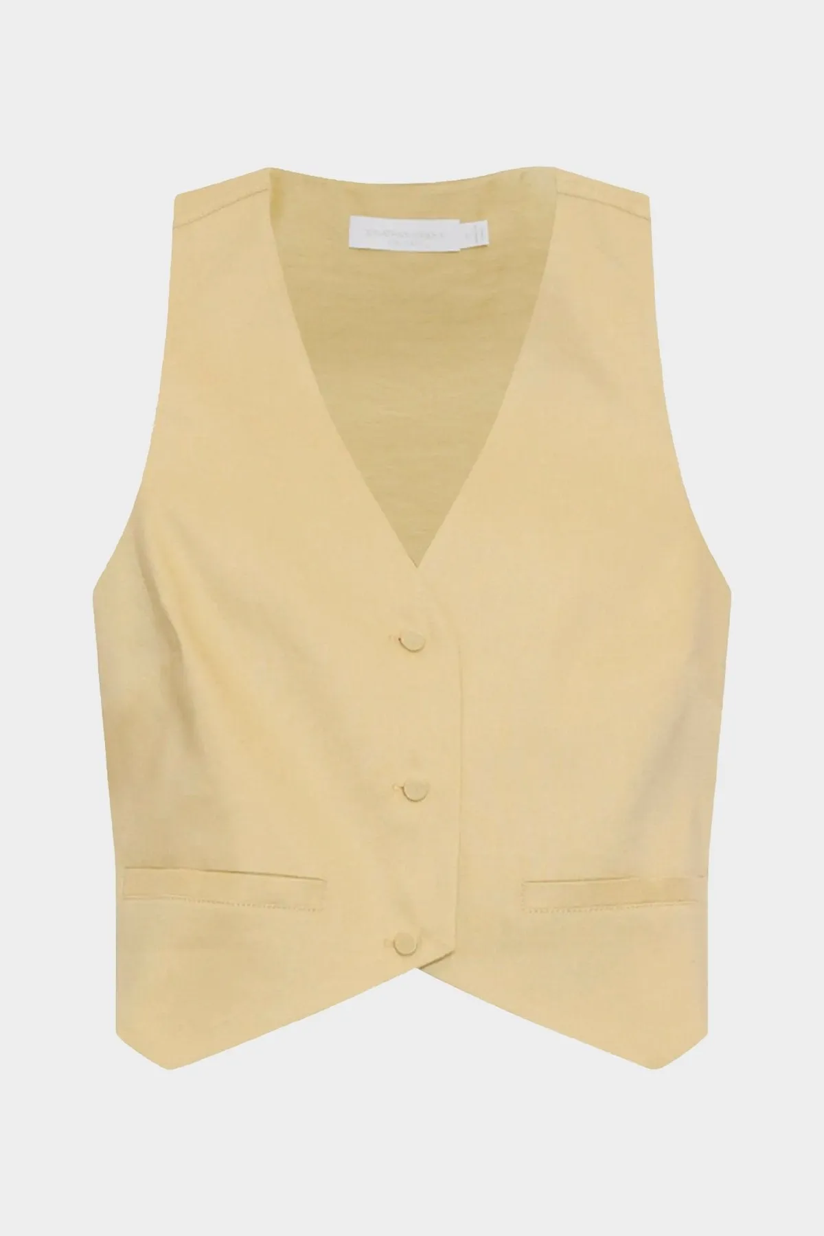 Deb Linen Vest in Wheat