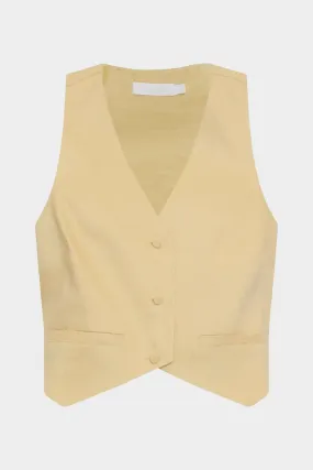 Deb Linen Vest in Wheat