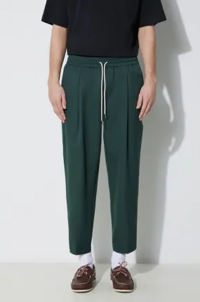 Drôle de Monsieur wool blend trousers Le Pantalon Cropped green color D-BP154-PL127-FGN